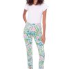 Pants uppants | Bouquet Front-Slit Techno Ankle Pant Bouquet Print