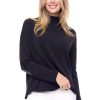 Tops uppants | Sequin Elbow Patch Turtleneck Modal Top