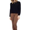 Tops uppants | Bamboo Knit Long Sleeve Tie-Neck Top