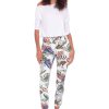 Pants uppants | Lotus Petal-Slit Techno Ankle Pant Lotus Print