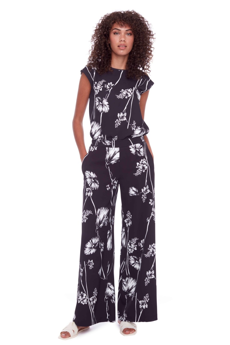 Pants uppants | Wildflower Vegan Silk Wide-Leg Pant Wildflower Print