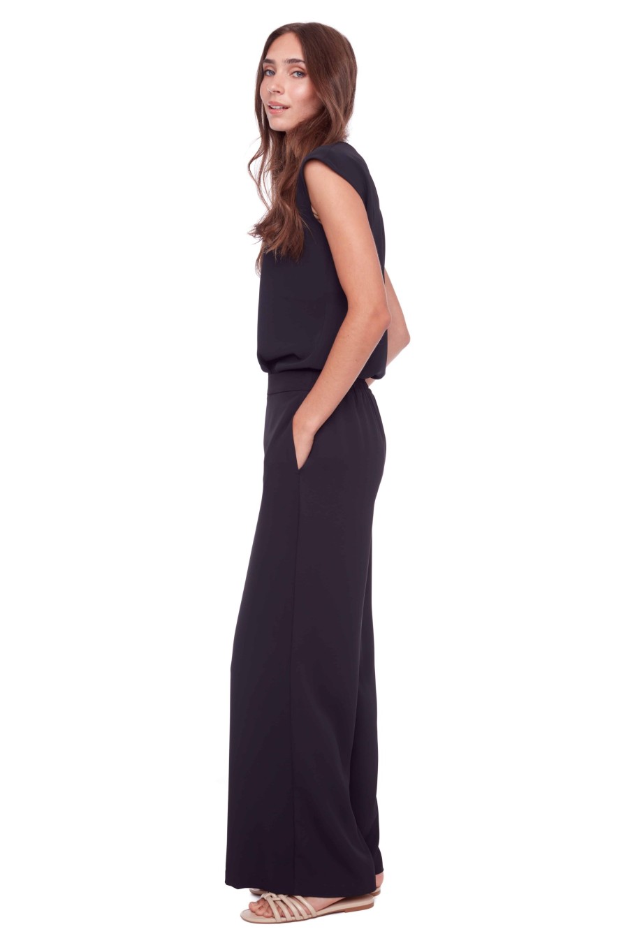 Pants uppants | Solid Vegan Silk Wide Leg Pant