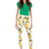 Pants uppants | Lemonade Petal-Slit Slim Pant Lemonade Print