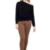 Tops uppants | Bamboo Knit Off-The-Shoulder Long Sleeve Top