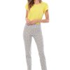 Pants uppants | Parakeet Petal-Slit Slim Pant Parakeet Print